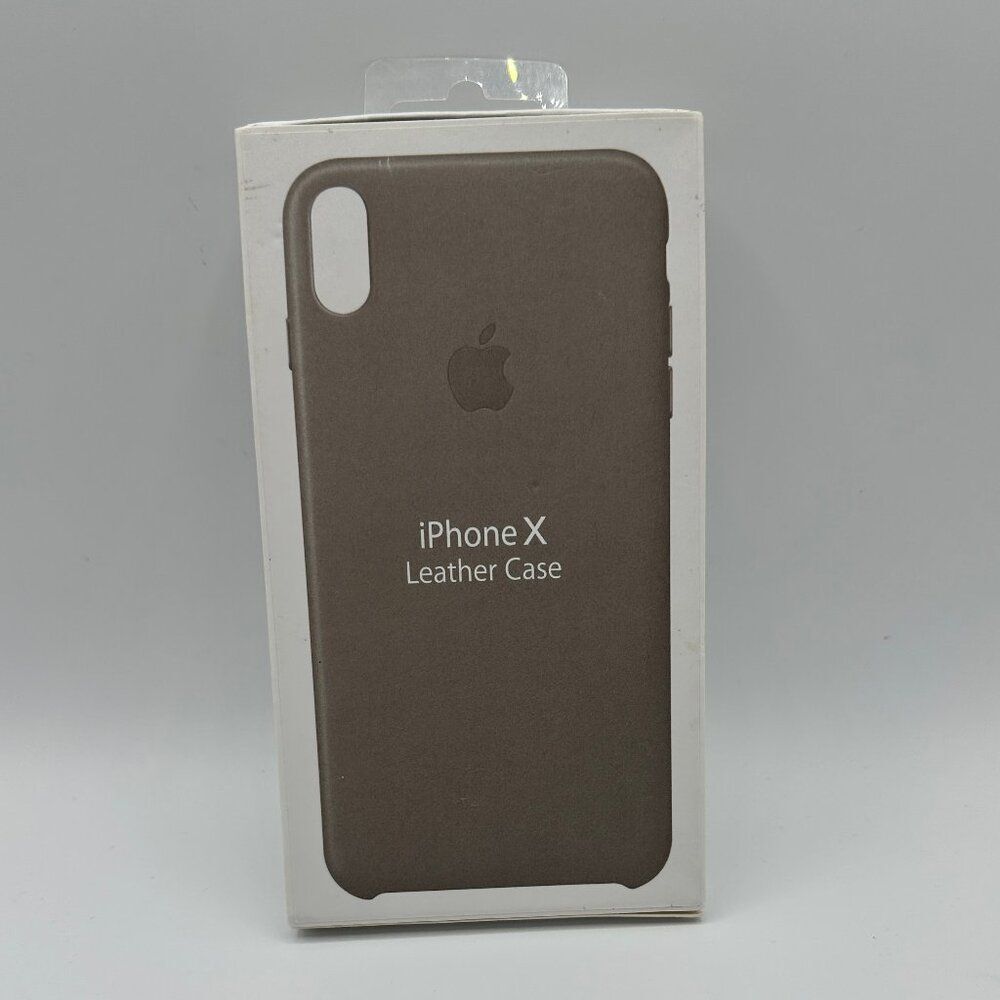 Genuine Apple iPhone X Brown Leather Phone Case